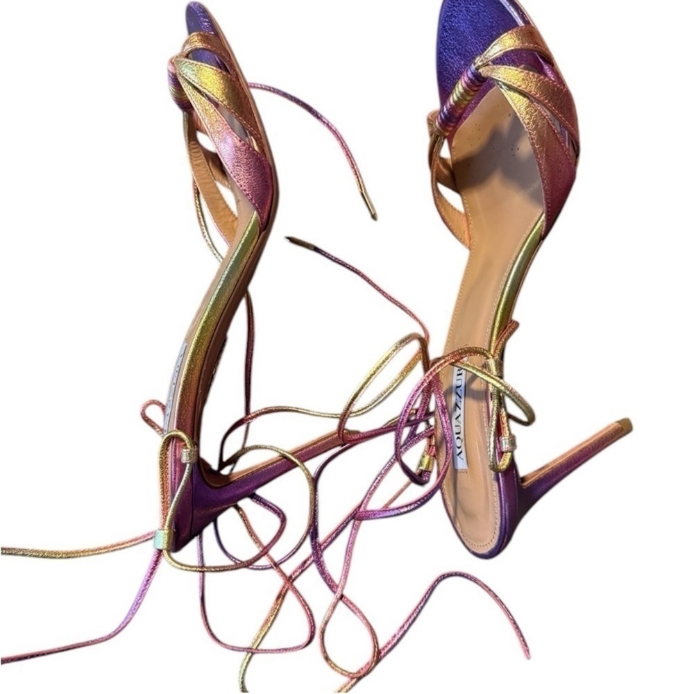 Aquazzura Leather D'Orsay Pumps Size 40 U.S Size 10 - Picture 7 of 14